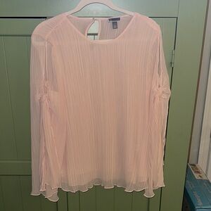 Chelsea28 Light Pink Sheer Blouse